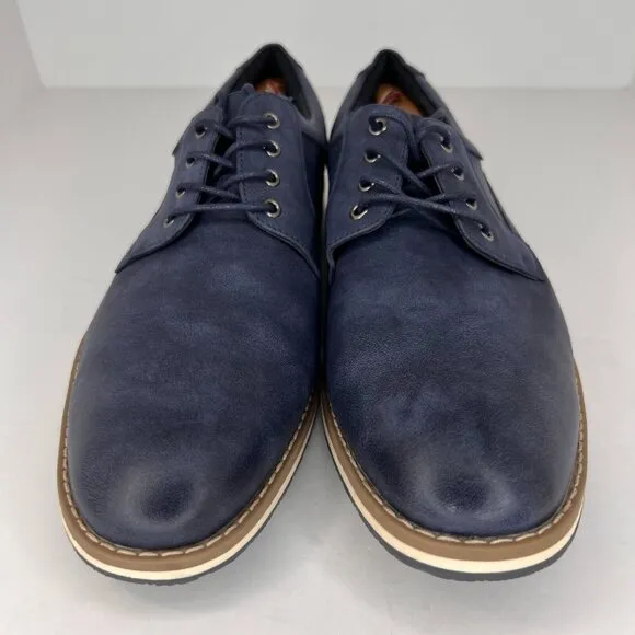 Mofri Mens Controy Navy Blue Pointed Toe NWOB Lace Up Size 12 Oxford Shoes