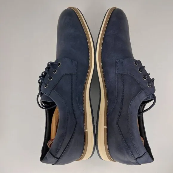 Mofri Mens Controy Navy Blue Pointed Toe NWOB Lace Up Size 12 Oxford Shoes