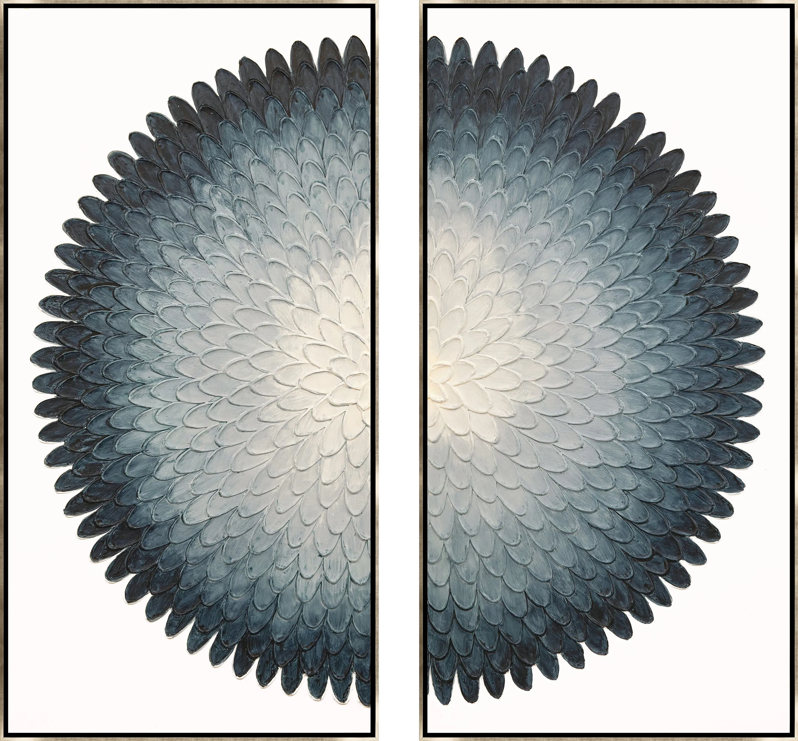 Mono Indigo I & II - Hand Painting