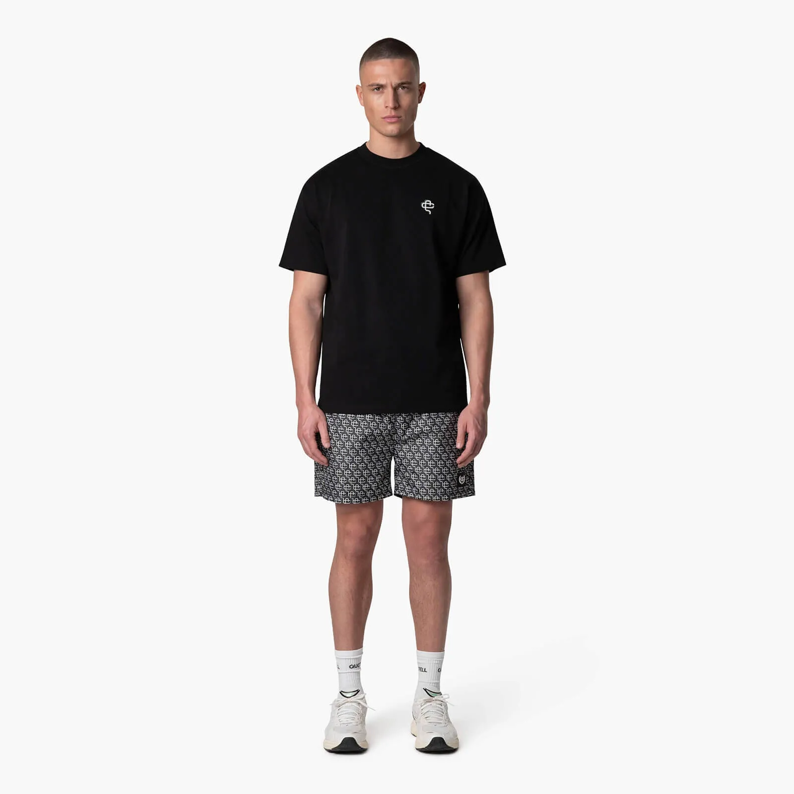 MONOGRAM SWIMSHORTS | ANTHRACITE/WHITE