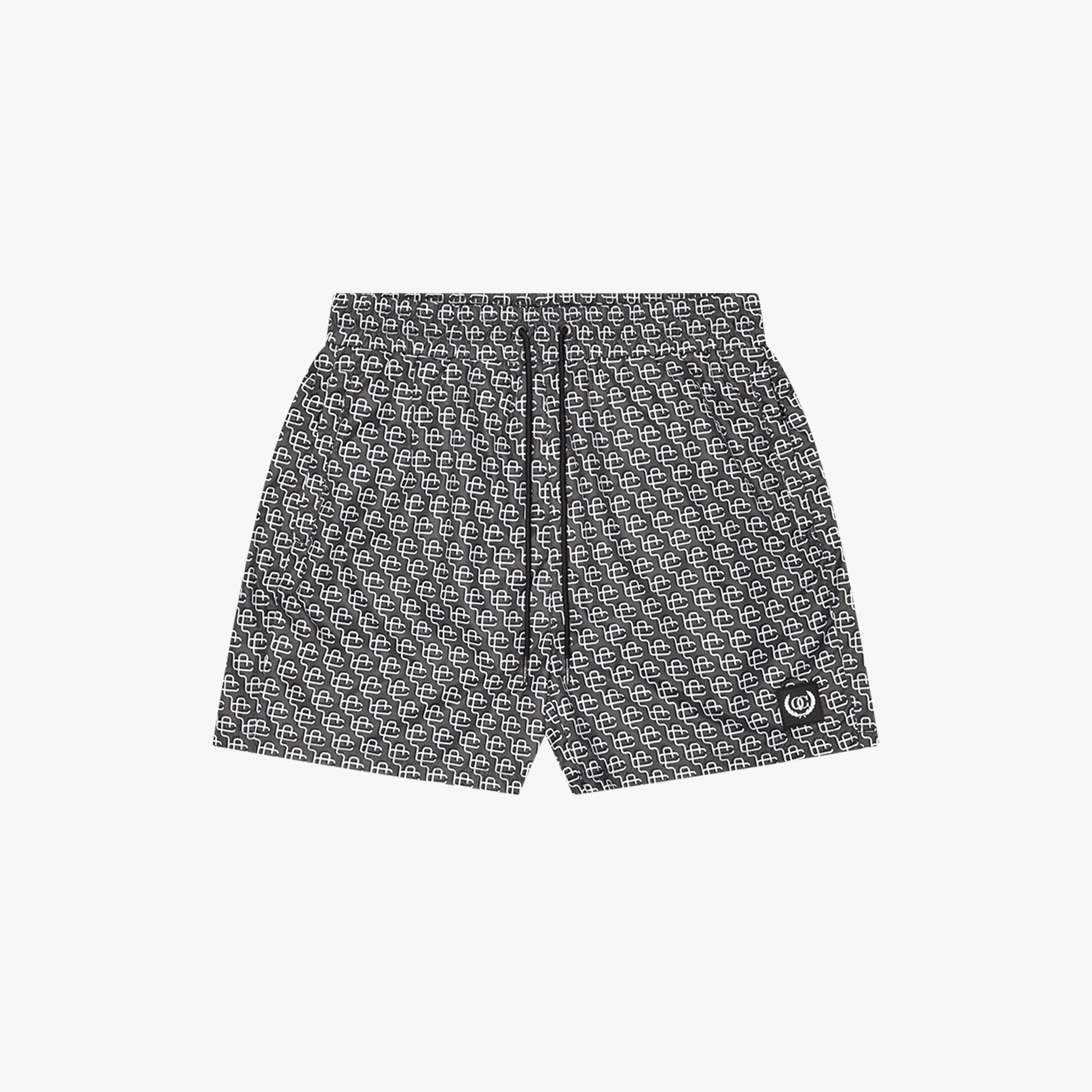 MONOGRAM SWIMSHORTS | ANTHRACITE/WHITE