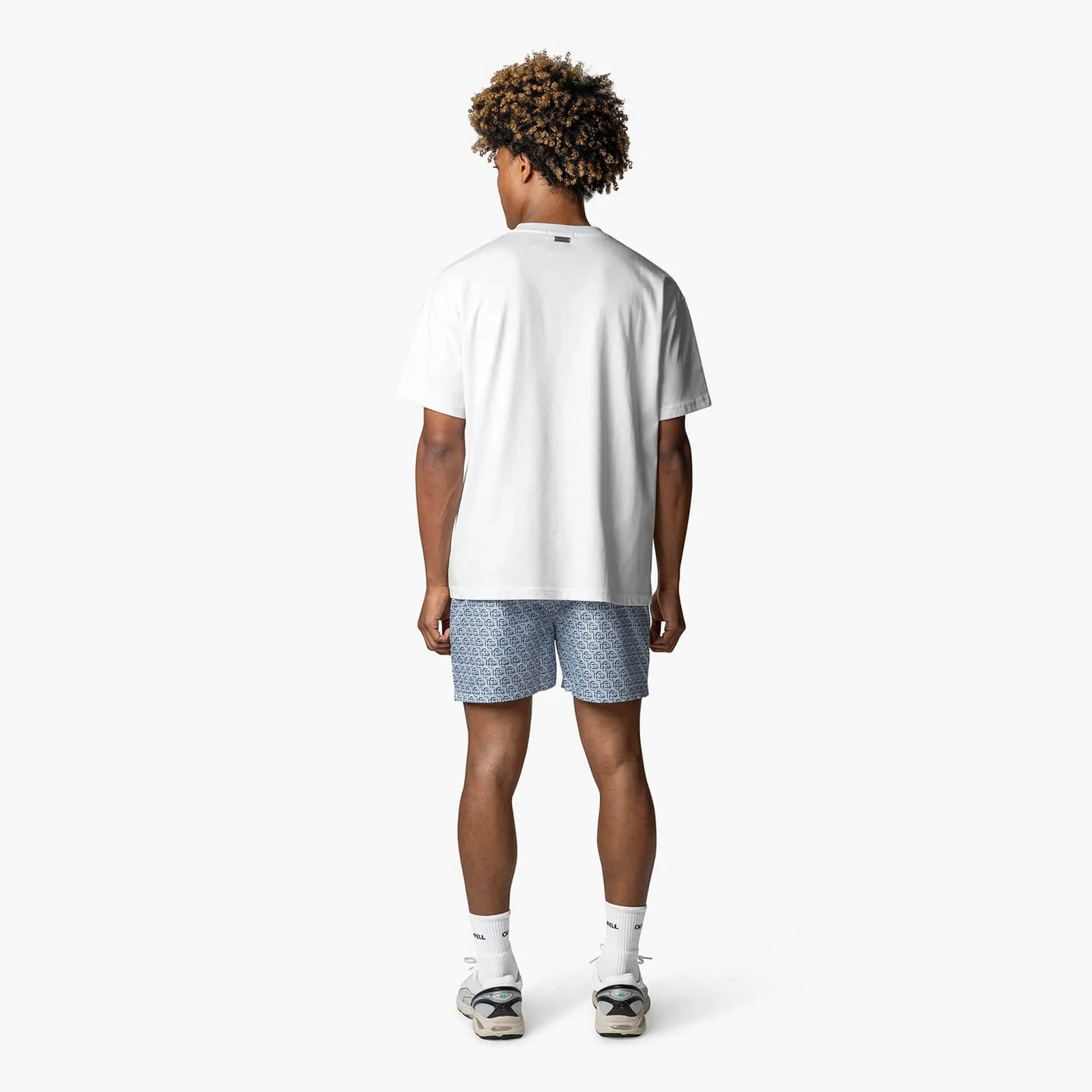 MONOGRAM SWIMSHORTS | LIGHT BLUE/WHITE