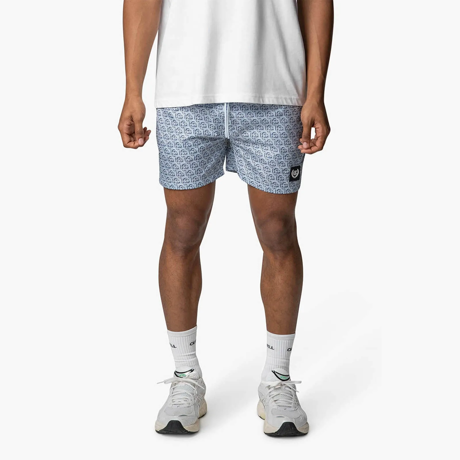 MONOGRAM SWIMSHORTS | LIGHT BLUE/WHITE