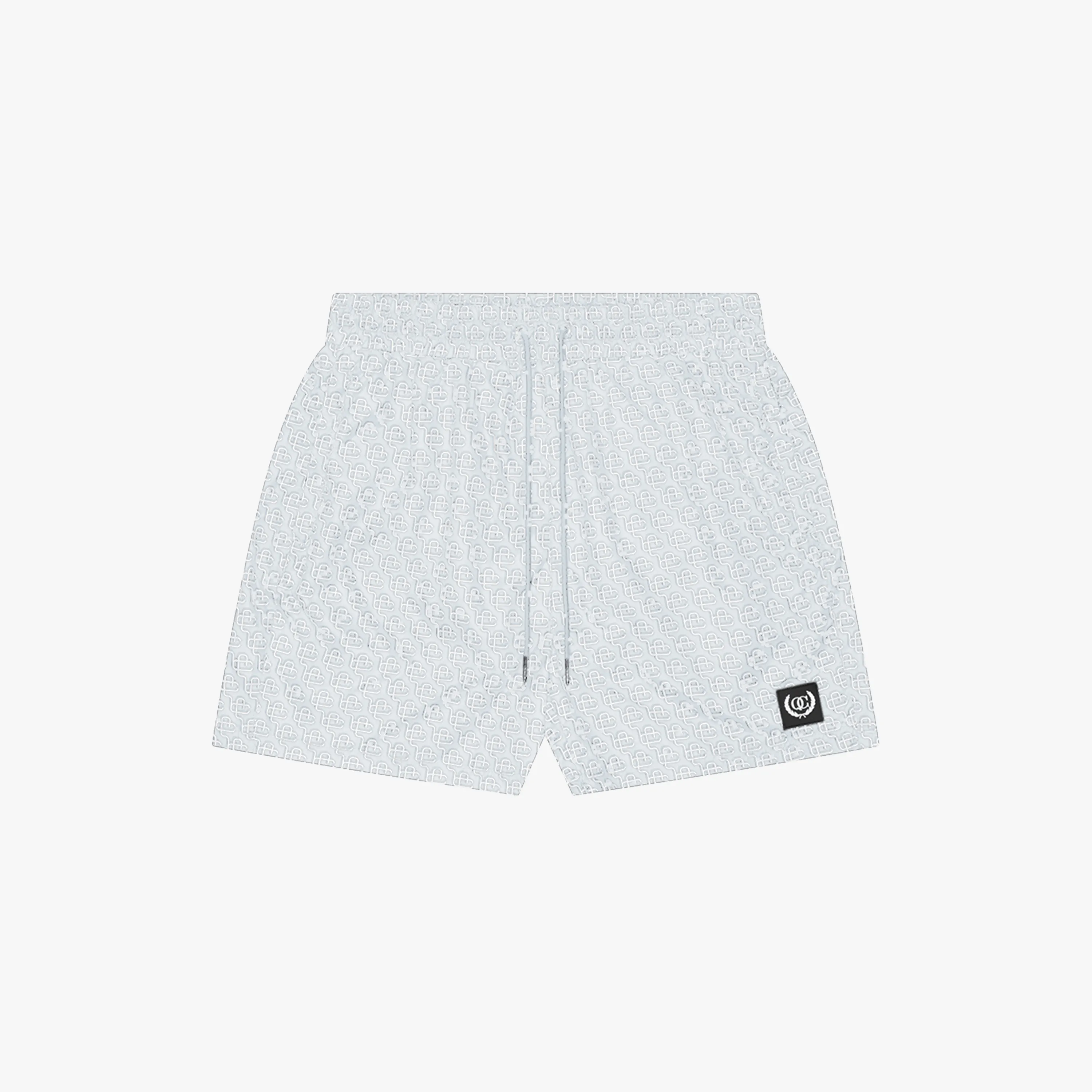 MONOGRAM SWIMSHORTS | LIGHT BLUE/WHITE