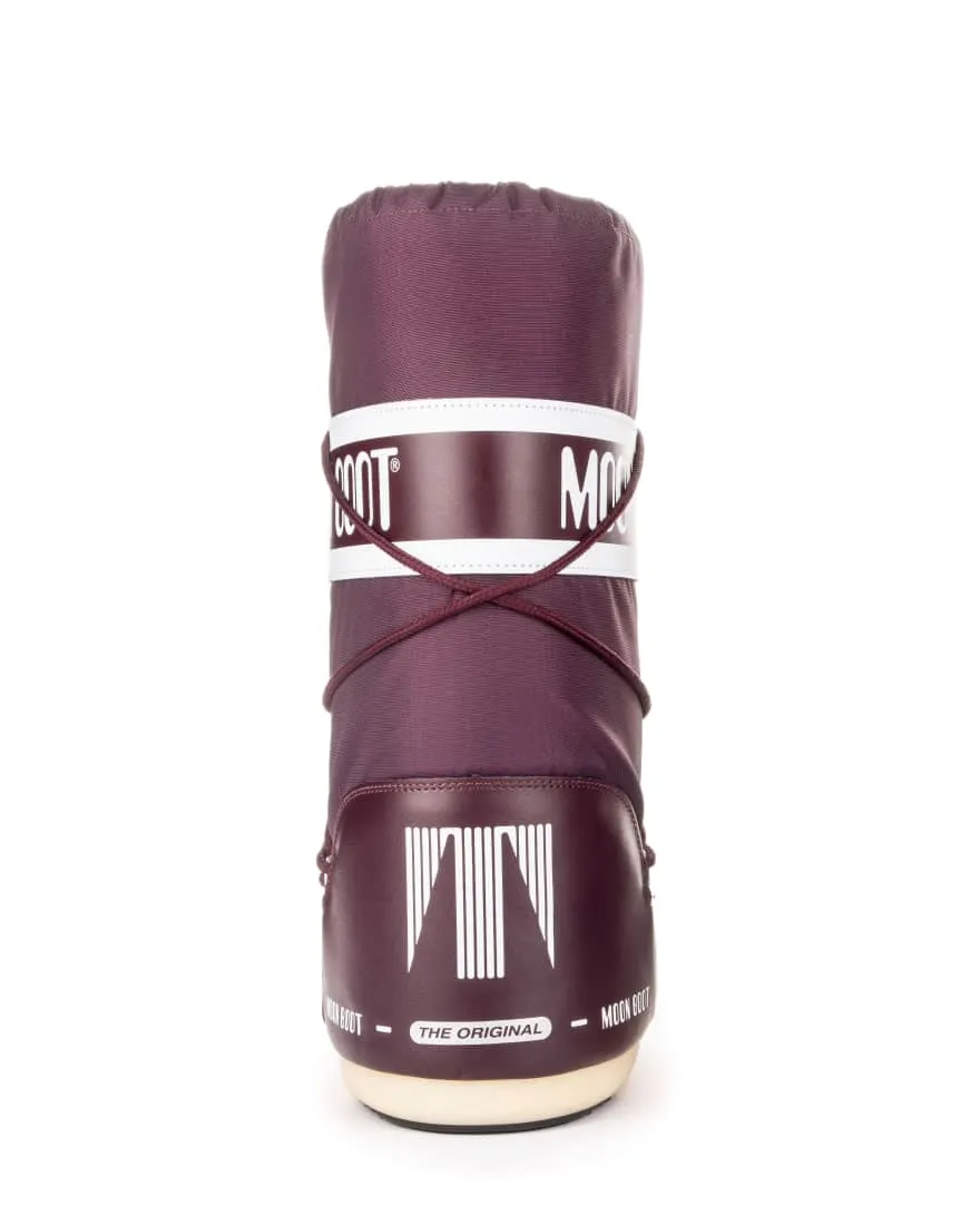 Moon Boot Nylon Classic Apres Ski in Burgundy