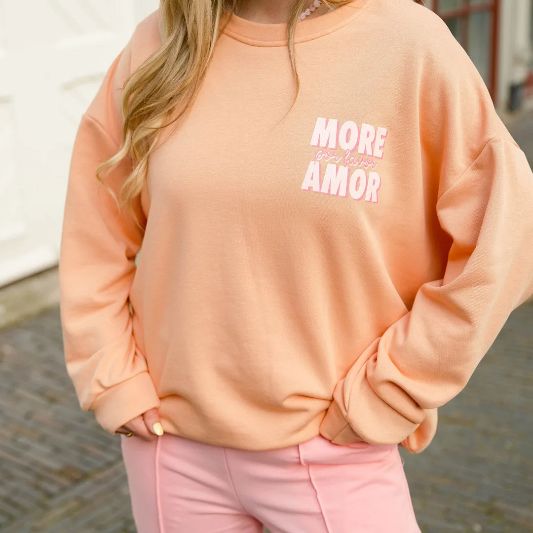 More Amor sweater peach