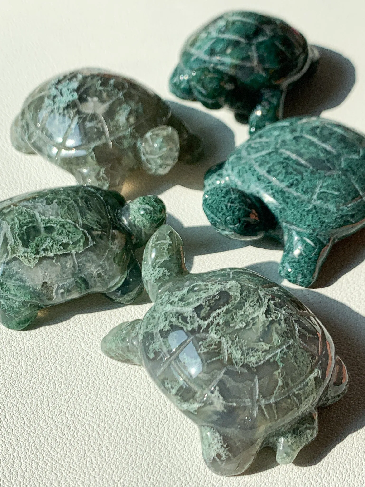 Moss Agate Turtles