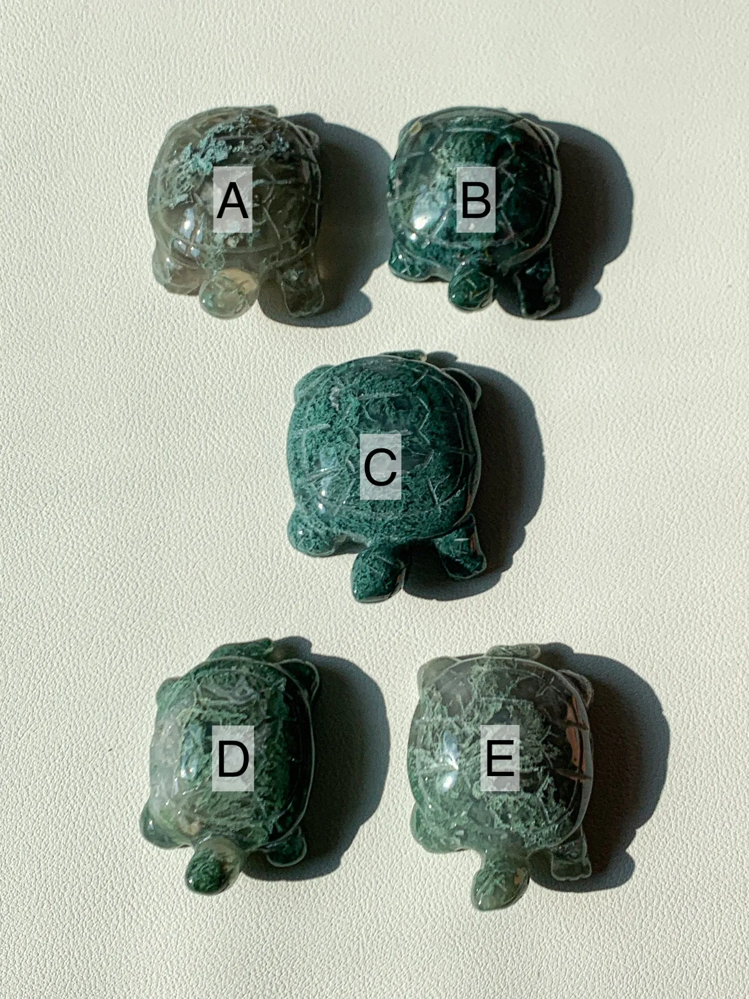 Moss Agate Turtles