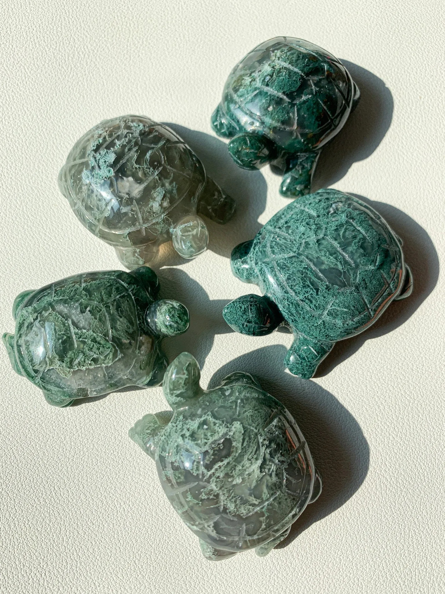 Moss Agate Turtles