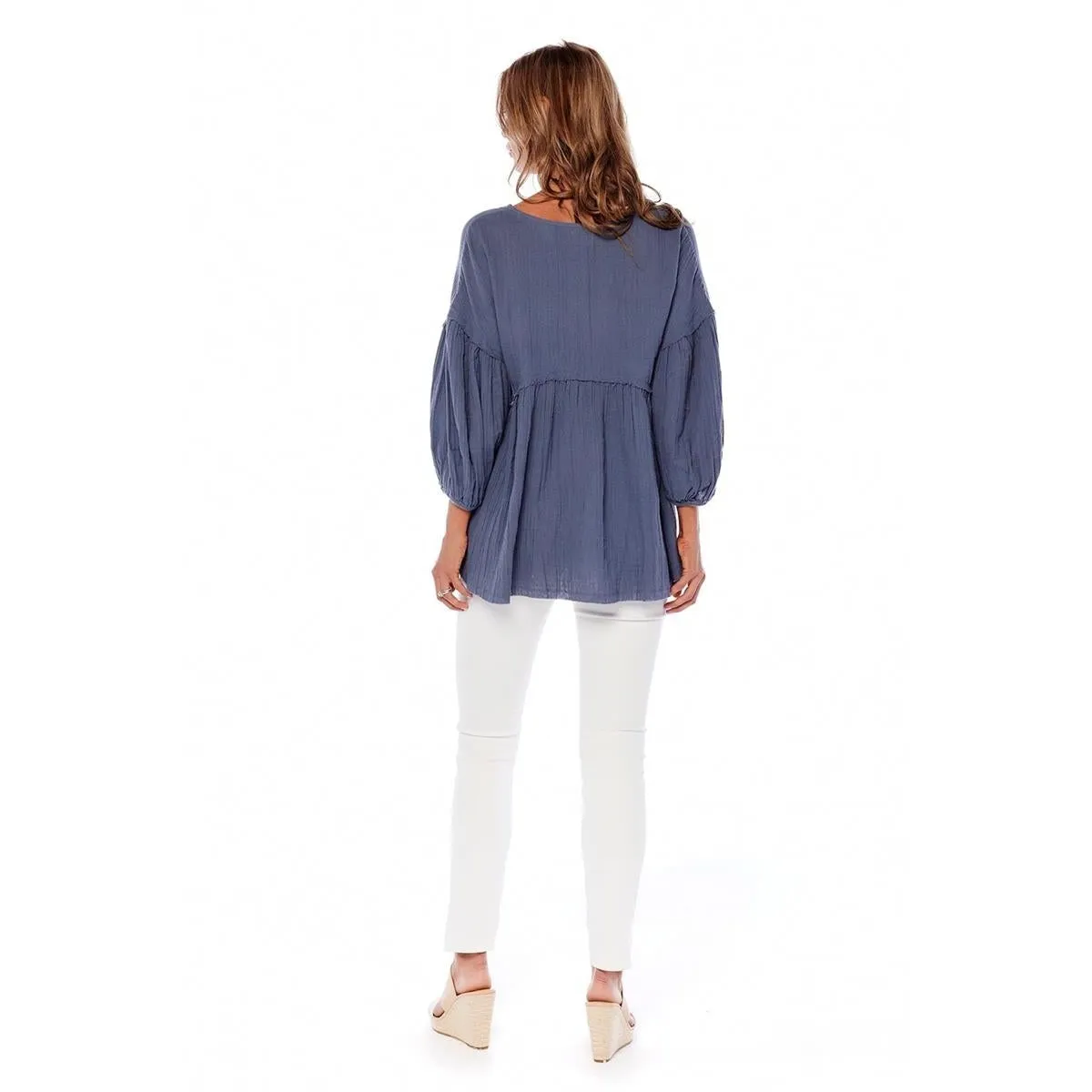 Mud Pie Stonewash Coraline Top