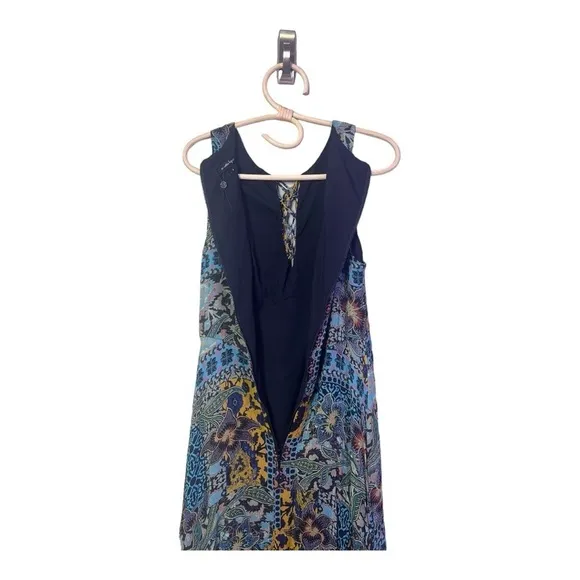 Nanette Lepore Sleeveless Lace-Up Multi-Mixed Animal Print HI Lo Ruffle Maxi