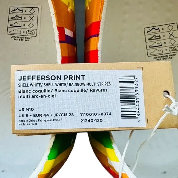 Native Jefferson Rainbow Stripe Slip-Ons NWT PRIDE Sustainable RARE