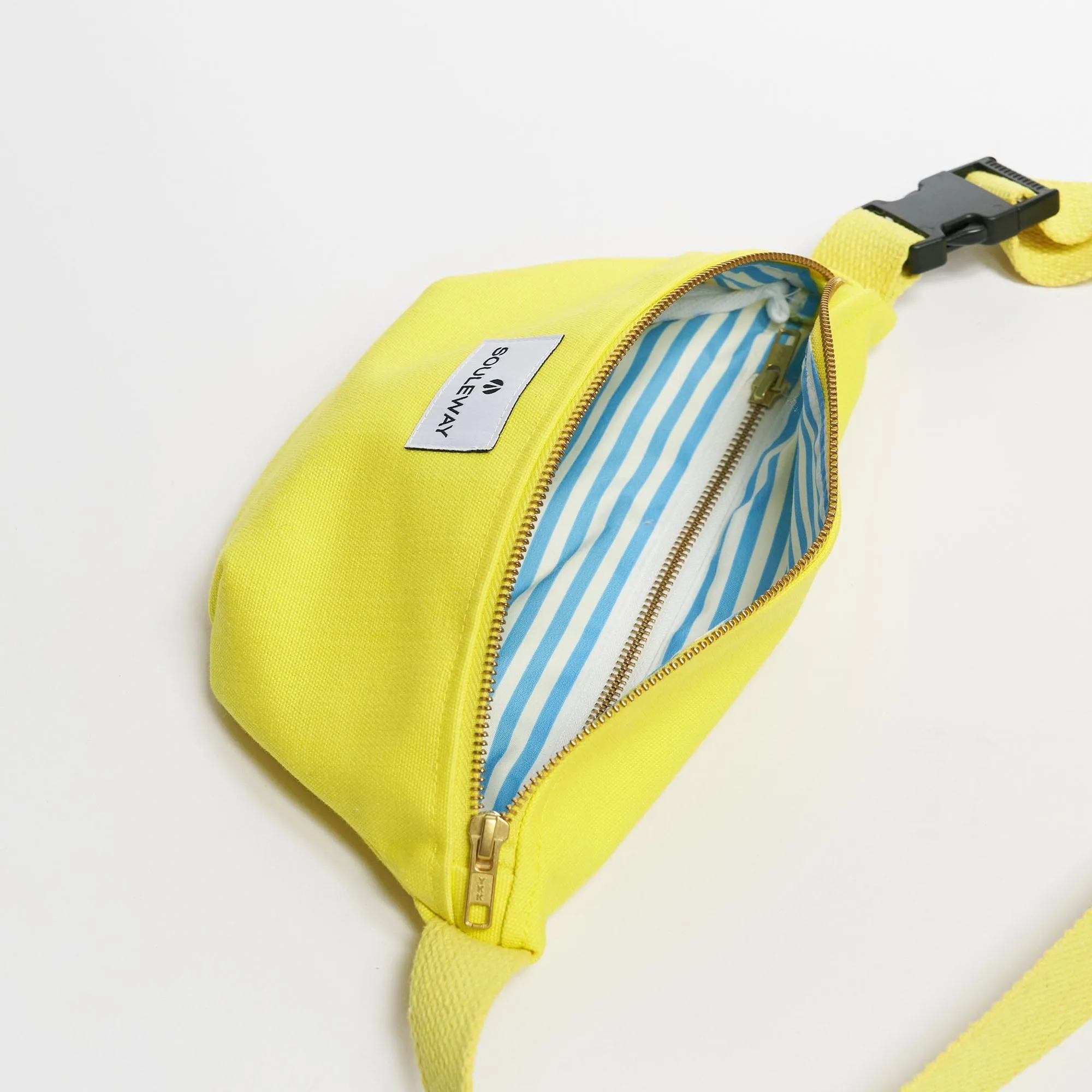 Natural Cotton Canvas Bum Bag | Bright Lemon