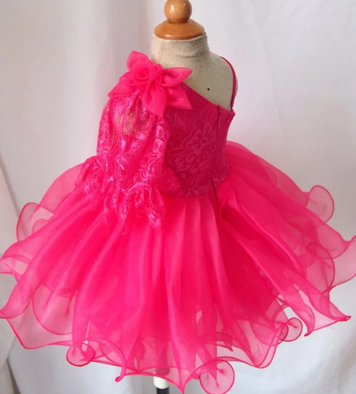 Natural Infant/toddler/baby/children/kids doll style Girl's Pageant Dress
