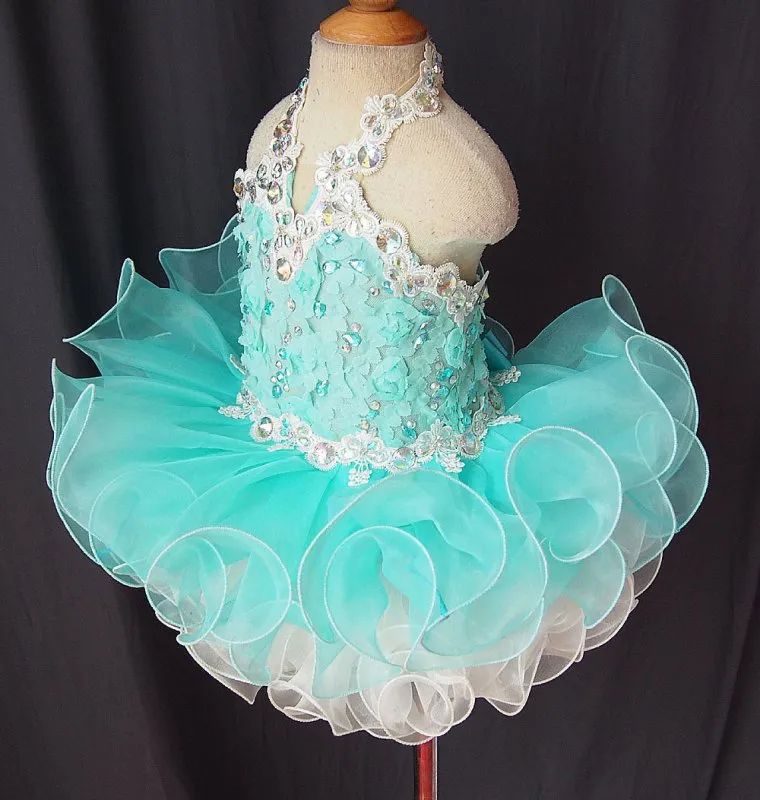 Natural Infant/toddler/baby/children/kids/newborn Girl's Pageant Dress