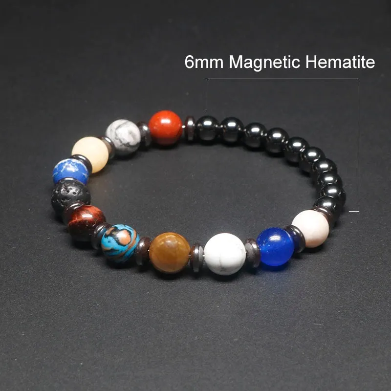 Natural Stone Solar System Bracelet