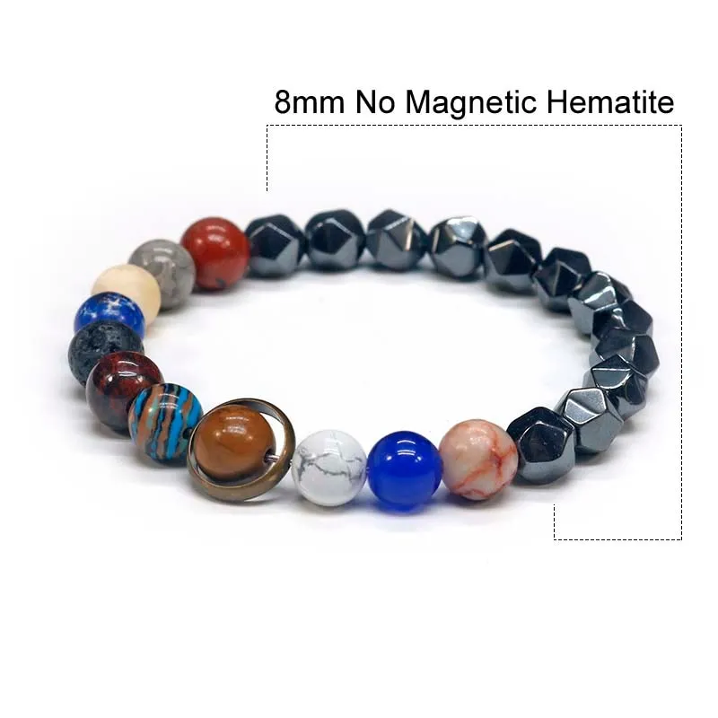 Natural Stone Solar System Bracelet