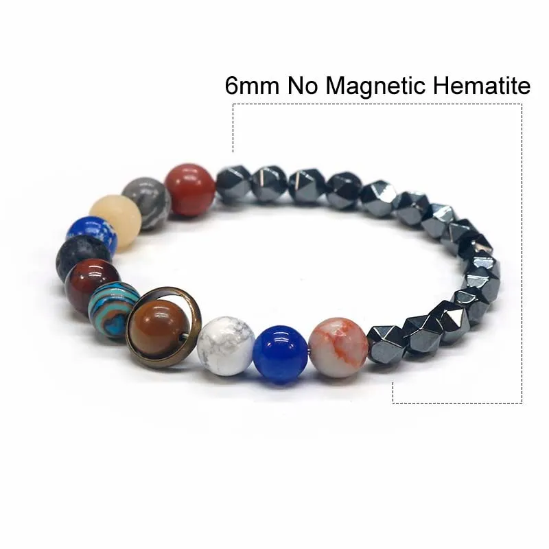 Natural Stone Solar System Bracelet