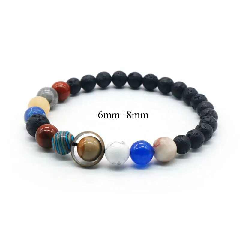 Natural Stone Solar System Bracelet