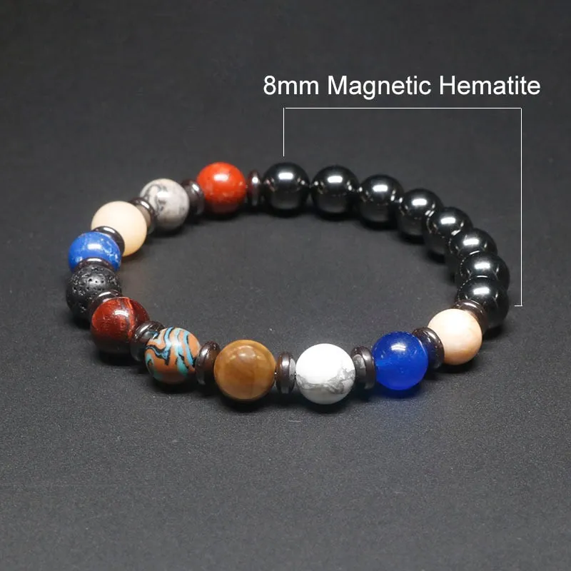 Natural Stone Solar System Bracelet