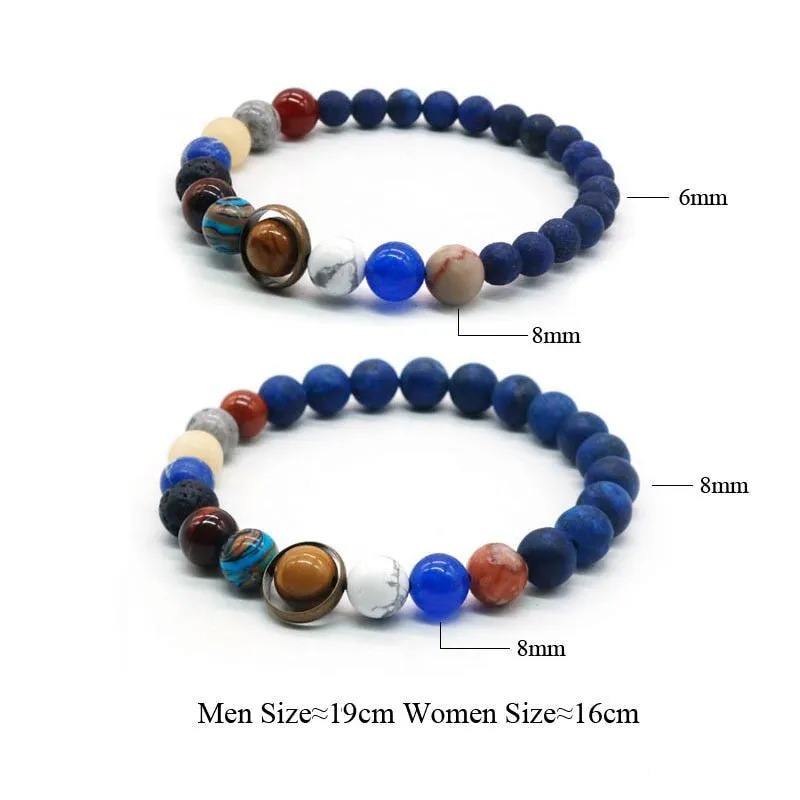 Natural Stone Solar System Bracelet