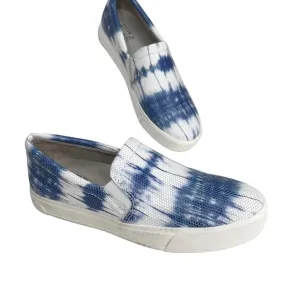 Naturalizer Aileen Slip-ons Blue Multi Tie Dye Leather Sneakers Size 7.5M