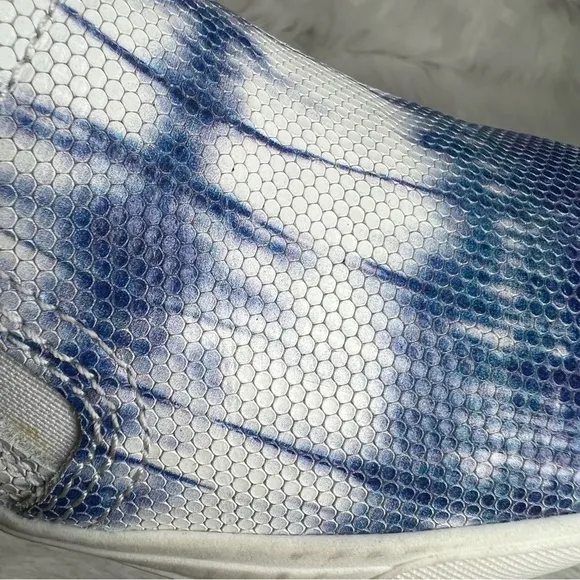 Naturalizer Aileen Slip-ons Blue Multi Tie Dye Leather Sneakers Size 7.5M