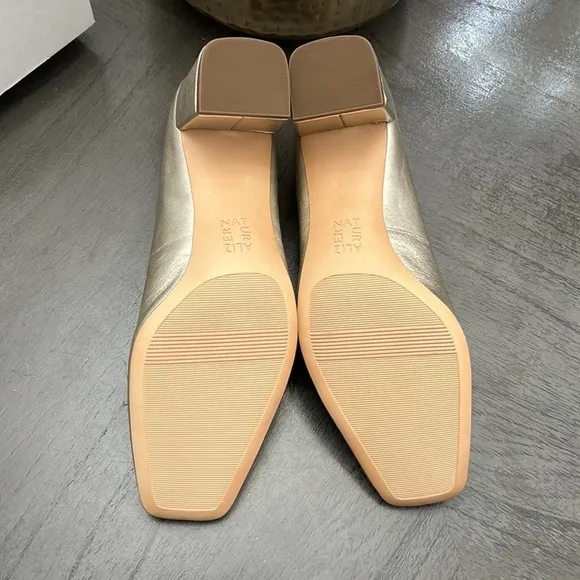 Naturalizer Karina Metallic Leather Block Heel Pumps (Narrow)