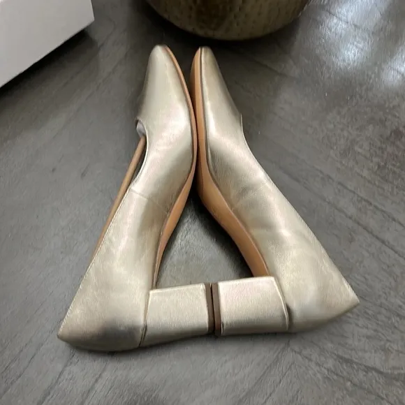 Naturalizer Karina Metallic Leather Block Heel Pumps (Narrow)