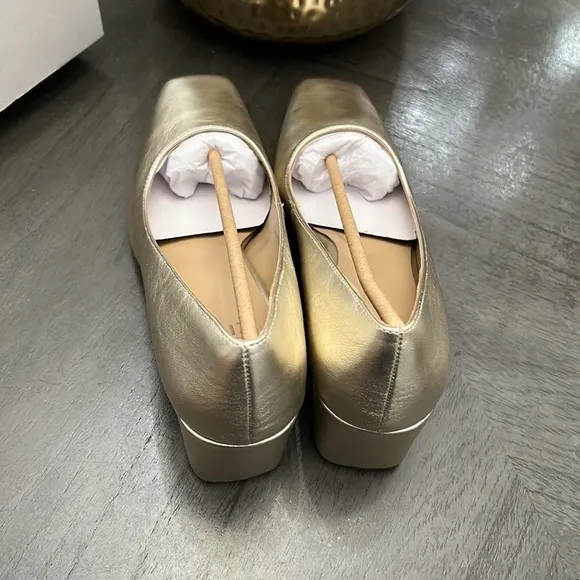 Naturalizer Karina Metallic Leather Block Heel Pumps (Narrow)