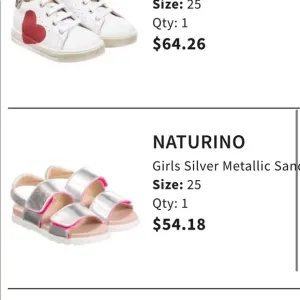 Naturino girls metallic sandals