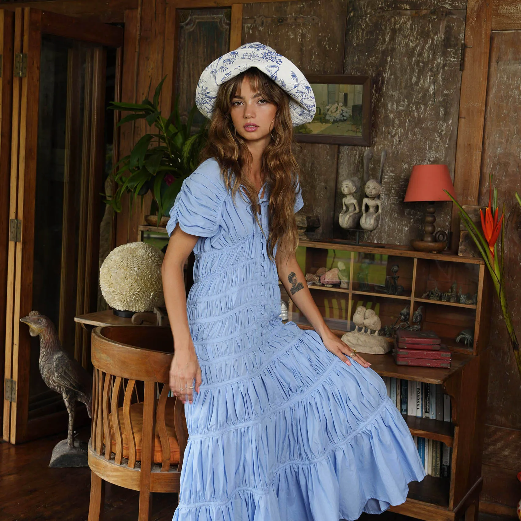 NAU Botanica Hat in Indigo Blue