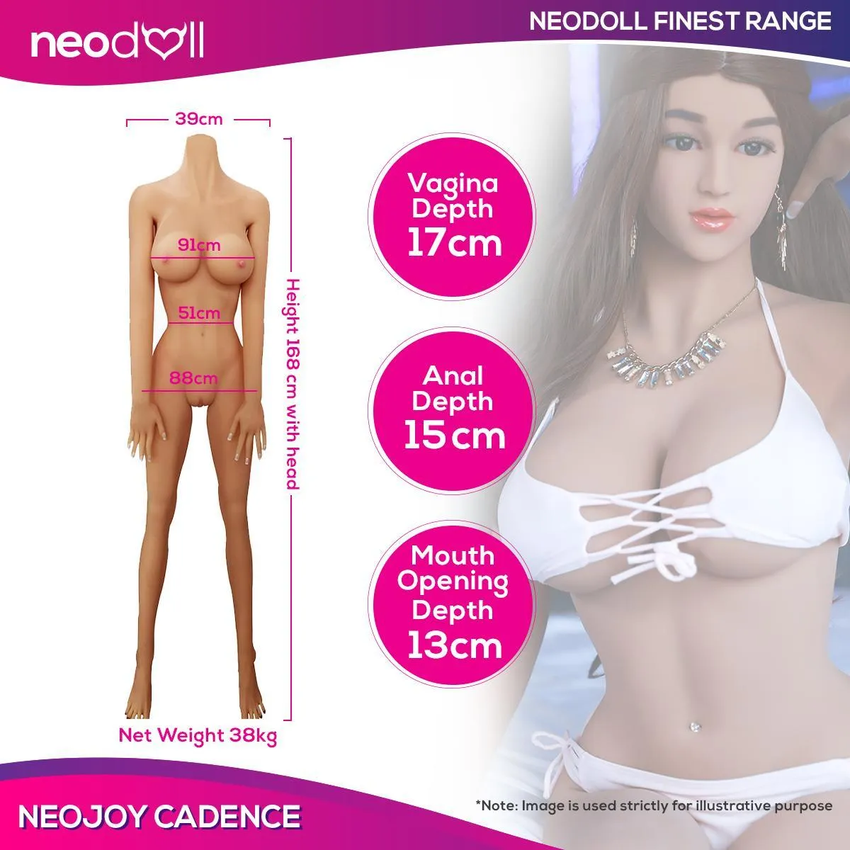 Neodoll Finest Cadence - Realistic Sex Doll - 168cm
