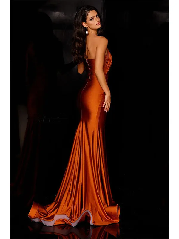 New Arrival One Shoulder Mermaid Side Slit Purple Prom Dress, OL019