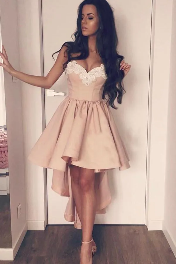 New Arrival sexy lace sweetheart short prom dresses, cheap homecoming dresses, HD0347