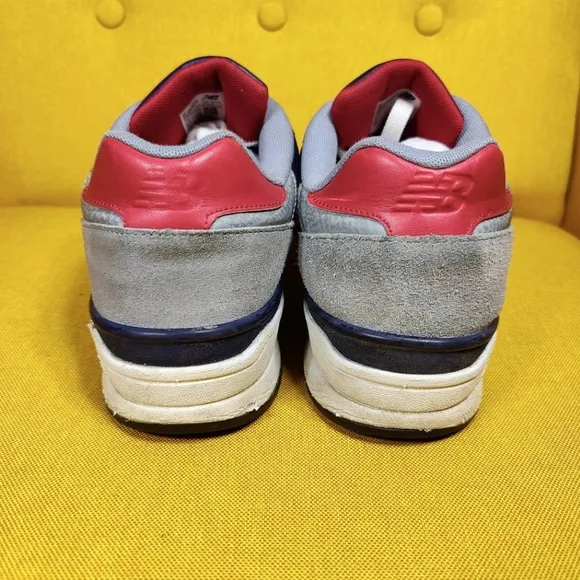 New Balance  597 V1 Gray Red Navy Lace Up Sneakers Casual Men's Shoes Size 10