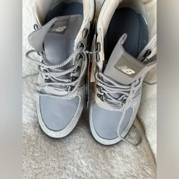 NEW BALANCE - Rainier Suede And Mesh Trainers Gray Shoes Men's