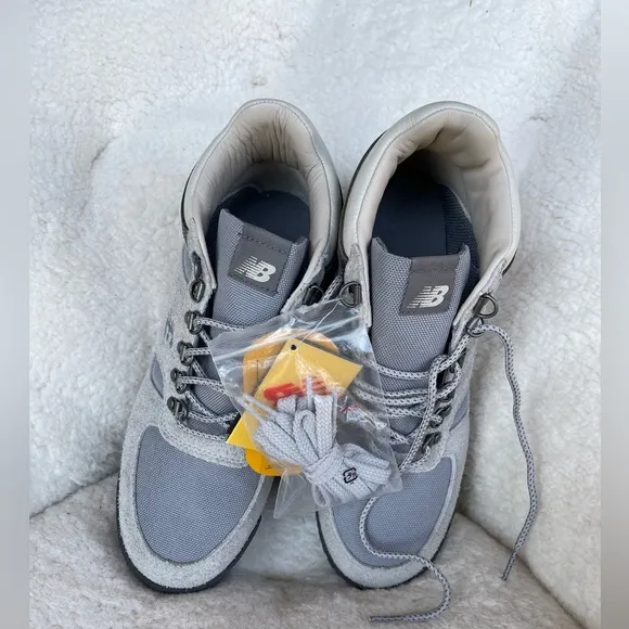 NEW BALANCE - Rainier Suede And Mesh Trainers Gray Shoes Men's