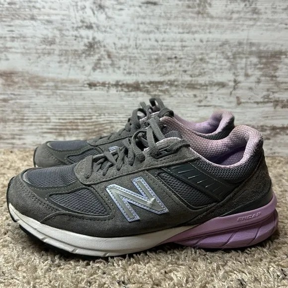 New Balance Women’s 990v5 in a Lead Dark Violet Glo Color; Size 7.5M