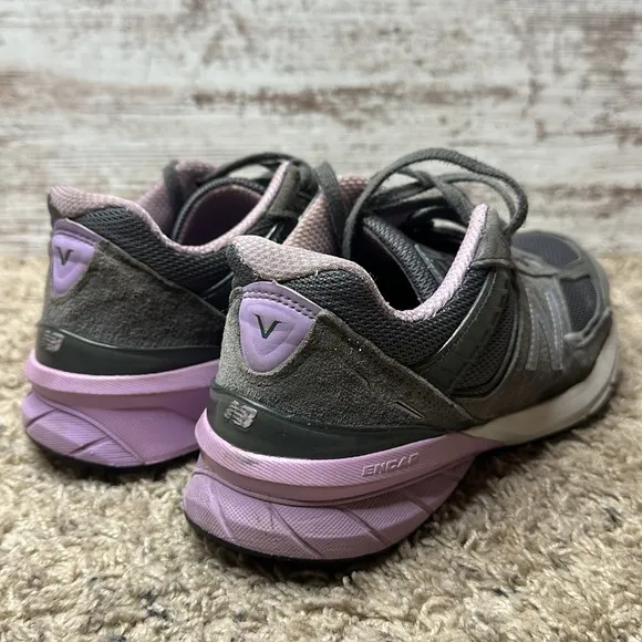 New Balance Women’s 990v5 in a Lead Dark Violet Glo Color; Size 7.5M