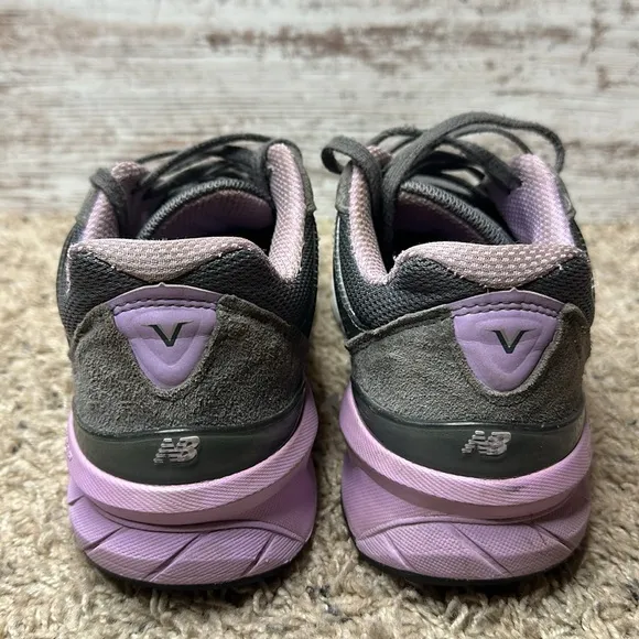 New Balance Women’s 990v5 in a Lead Dark Violet Glo Color; Size 7.5M