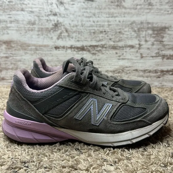 New Balance Women’s 990v5 in a Lead Dark Violet Glo Color; Size 7.5M