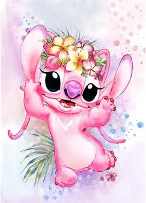 NEW FILASLFT DIY Stitch Diamond Art Full Drill, Stitch Diamond Painting Kits for Adults, 5D Cartoon Diamond Painting for Beginner, Perfect for Home Decoration Festival Gift 12x16 Inch.