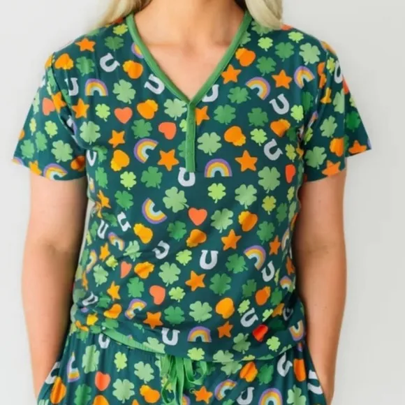 New Little Sleepies Lucky Charm Sst. Patrick’s Day Pajama Set Size Medium