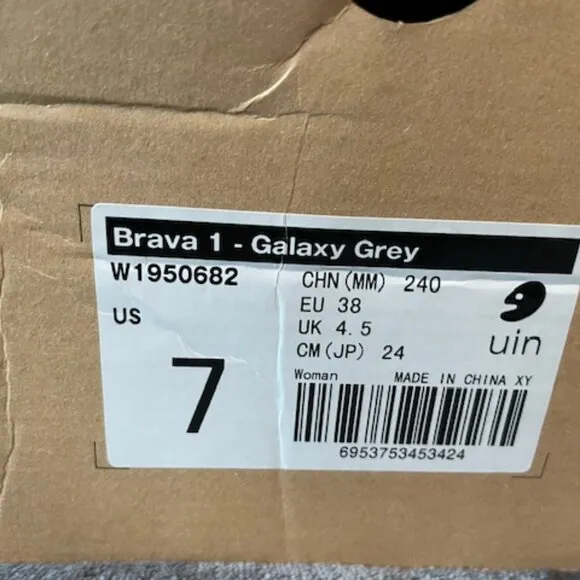 NEW NIB UIN Shoes Footwear Women's Size 7 Brava Galaxy Grey Beige Sneakers $235