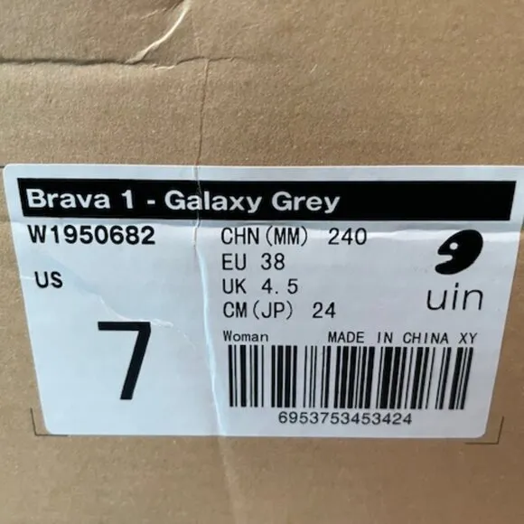 NEW NIB UIN Shoes Footwear Women's Size 7 Brava Galaxy Grey Beige Sneakers $235