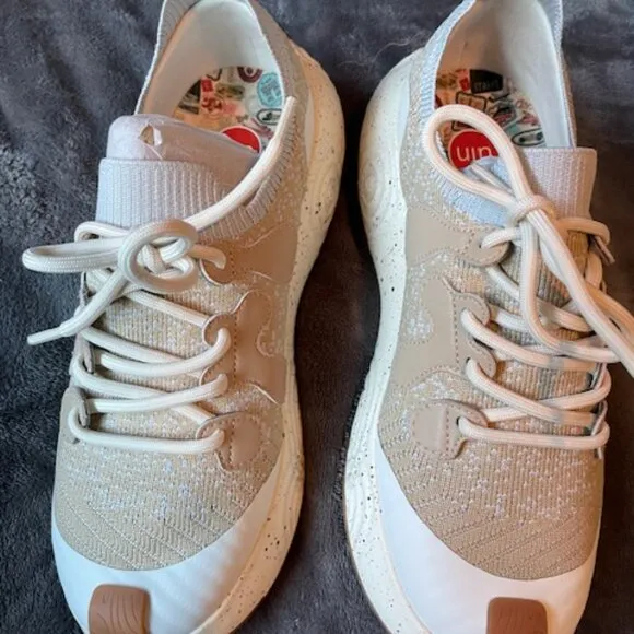 NEW NIB UIN Shoes Footwear Women's Size 7 Brava Galaxy Grey Beige Sneakers $235