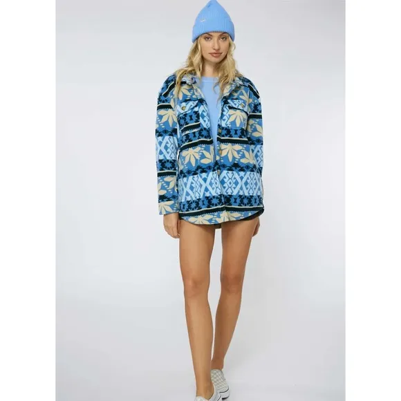 New O’Neill Collin’s Oversized Superfleece Shacket Size Large