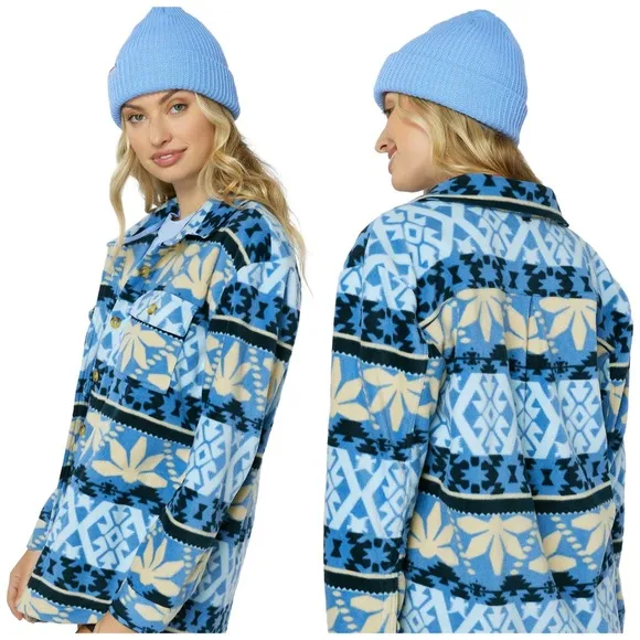 New O’Neill Collin’s Oversized Superfleece Shacket Size Large