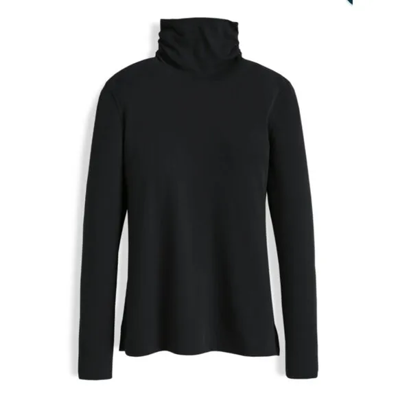 NEW! PERUVIAN CONNECTION CLASSIC PIMA TURTLENECK BLACK L CASUAL CONTEMPORARY